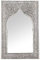 Orient Spiegel Wandspiegel Malika 40cm Silber Messing | Marokkanischer Flurspiegel Messingrahmen verziert | Orientalischer Vintage Badspiegel ohne Beleuchtung