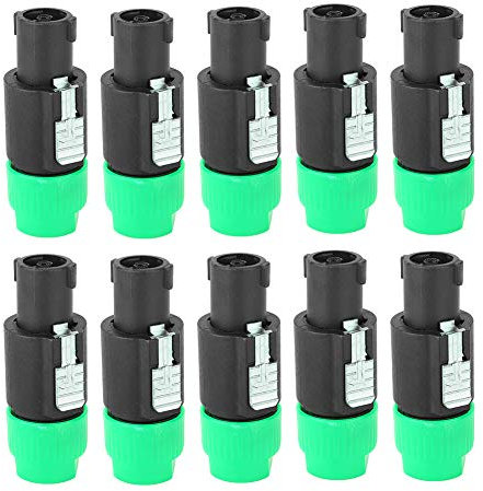 Lwuey Nl4fc Stecker, Speakon Buchse Kupplung 4polig Audio Kabel Pa Lautsprecher Lautsprecherstecker Anschluss Lautsprecherkabel Schraubbar Twist Lock Endstufe Lautsprecheranschluss Adapter 10 Stuck