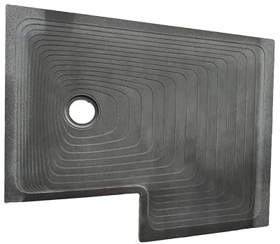 Duschtasse 110 x 86 cm, grau, Quarzit