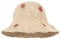 Meliyya Damen Papierstroh Sonnenhut Erdbeere Muster Strohhut Faltbarer Verstellbar Sommer Strandhut Breite Krempe Sommerhut, Beige