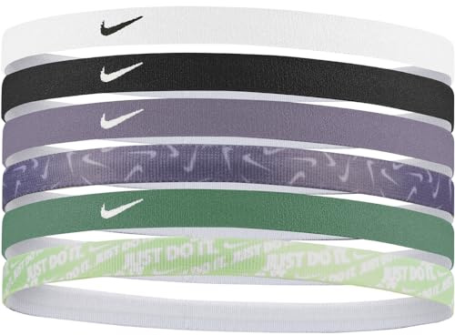 NIKE Swoosh Sport Printed Headbands 6PK 2.0 - White, Black, Daybreak - Unisex - Erwachsene - Tennis - SWEATBAND