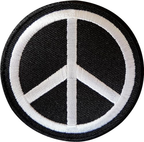Peace Sign Patch Symbol Iron On Patch Ebroidered Applique for Jackets, Hats and More