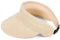 SSKHE Sonnenhut für Damen, Strohgewebe, einfarbig, Golf-Sonnenhut, Sommervisierkappe mit UV-Schutz für Damen, Herren, Tennis, Radfahren, Laufen, Beige, beige, Einheitsgröße
