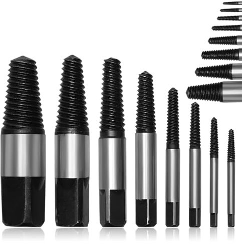 8 Stück Schraubenausdreher-Satz Linksausdreher Set, Schraubenausdreher Screw Extractor Kit Profi Schrauben Ausdrehwerkzeug Ausdreher für Beschädigte Schrauben Rohre