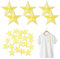 FERCAISH 20pcs Star Iron-On Patches, Star Appliques Embellishments, Star Decorative Iron-On Patches, Yellow Star Embroidered Patches for Clothing Jackets Hat Backpack Repairing Decorations