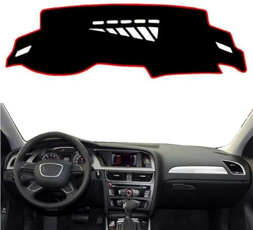 RXPIHRO Dashmat Armaturenbrett Abdeckung Protect Mat Pad Auto Armaturenbrett Sonnenschutz Teppich Innenraum, für Audi A4 A4L B8 2009 2010-2015 2016