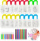 16 Stück Stoffbeutel zum Bemalen, DIY Kinder Stoffbeutel Set mit 12 Farbe Wachsmalstifte, 12 Farbe Aquarellstift, Taschen zum Bemalen für Kinder Geburtstagsfeier Geschenke Schulen Kindergarten