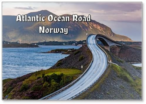 The Atlantic Ocean Road, Norway., Fridge Magnet