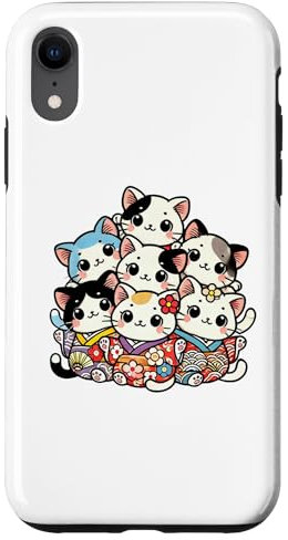 iPhone XR Kawaii Anime Kimono Cat Japanese Case