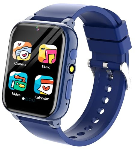 26 Spielen Smartwatch Kinder, Lernkarte, Hörbuch, Kamera, Musik, Schrittzähler, Kalorien, Wecker, mehrere Hintergrundbilder, Spielzeug Kinder Smartwatch von 4-12 Jahren, Geschenk für Mädchen&Jungen