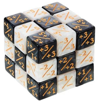 24 Pezzi Dadi Magic The Gathering,Dadi Da Gioco,Token D6 Cubo,Contatori Di con Segno Più O Meno,Compatibile con MTG, CCG, Accessorio per Giochi di Carte, Gioco per Giochi Da Tavolo