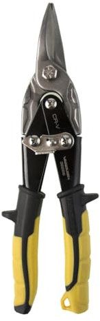 Tijera cortachapa recta de 250mm, cortante preciso, mango ergonómico; ideal para trabajos de metal, manualidades y reparaciones.