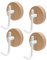 FOGAWA 4 Piezas Gancho Pared Adhesivo, Perchero Pared Madera, Accesorios Baño de Haya Natural, Colgadore Pared Autoadhesivo para Entradas,Cocinas,Pasillos,Dormitorios,Salóns (Blanco Lechoso)