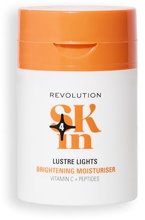 Revolution SKin, Ultimate Lights Brightening Moisturiser, 3-in-1 Illuminierende Gesichtscreme und Primer mit Vitamin C, Vegan und Tierversuchsfrei, 50ml