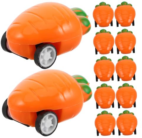 KOMBIUDA 50 Stück Mini-Karotten-spielzeugautos Zum Zurückziehen Ostergeschenke Lustige Und Reibungsbetriebene Autospielzeuge Für Kinder