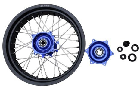 avdb-moto Felge/Speichen Hintenrader 4,25 x 17 kompatibel mit SUZUKI DR 650 SE DR650 1996-2010, DR 650 SE DR650 2011-2014, DR 650 S DR650 2015-2024 Supermoto (Blau)