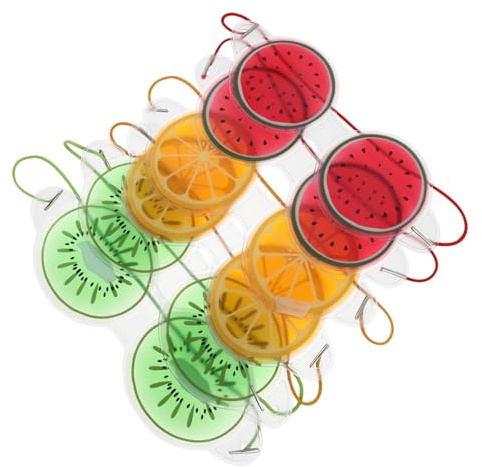 DECORNIJIA 6stücke Kühlende Cartoon-augenmaske Für Schlaf Und Ausruhen Mit Hübschem Obst-design Lindert Tränensäcke Und Blaue Augen