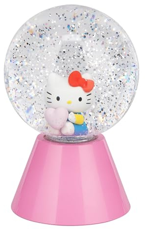 Paladone Hello Kitty LED-Glitzerkugel, offiziell lizenzierte, farbwechselnde Schneekugel mit Beleuchtung, Sanrio-Geschenke, kompaktes Design
