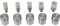 Mskidand 5 Sets Double Caps Rivets Dies(5mm/6mm/8mm/10mm/12mm)