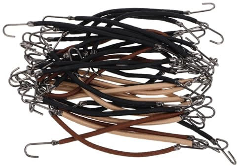 OUNONA 36 Stück Teiliges Haargummi mit Elastischen Haken für Stilvolle Hochsteckfrisuren für Dünnes Haar Schwarzen Dunkelbraunen und Hellbraunen Bändern für Hochzeiten und Vielseitige