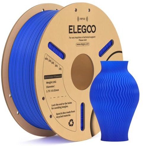 ELEGOO RFID PLA Filament 1.75mm Dunkelblau 1KG, 3D Drucker Filament | Automatische Identifikation, Kompatibel mit CANVAS, Maßgenauigkeit +/-0.02mm, 1kg Spule für die Meisten 3D Drucker