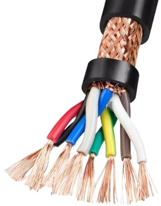 Shielded Wire Twisted Pair Cable， 1m Shielded Twisted Pair Cable, 2-10 Core, 0.5-2.5mm²(10-core x 0.5mm²)
