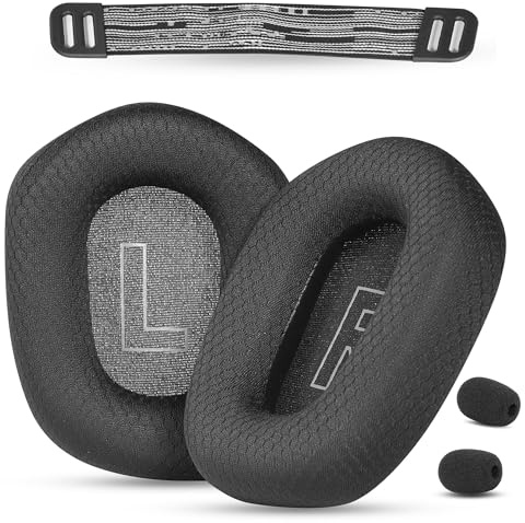 Gobelieve Almohadillas Auriculares y Almohadilla de Repuesto para Diadema Compatible con Logitech G733, G535, G335 Auricular Almohadillas para Auriculares con Tela Duradera