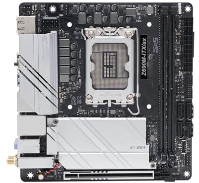 Compatibilità Scheda madre Fit For ASROCK Z690M-ITX/ax Mini-ITX LGA1700 Intel Z690 DDR4 64GB 2xM.2 supporto cpu i5-14600 i9-13900 i5-13400 i5-12500
