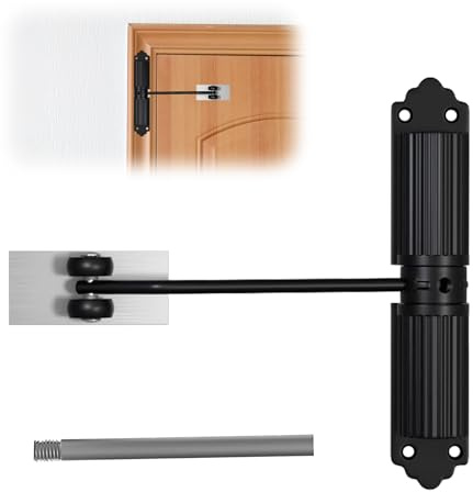 Spring Door Closer, Automatic Door Closer Heavy Duty Safety Quiet Gate Closure Hinges Stoppers
