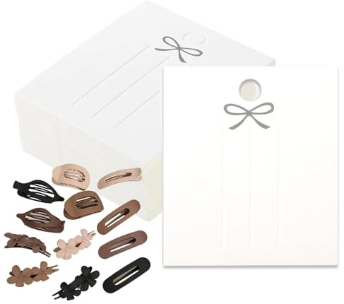 Schede Porta Fermagli Capelli | 200 Pezzi Organizer Rettangolare Riutilizzabile | Pannello Espositivo Porta Mollette | Per Venditori Negozi Boutique Fiere Artigianali Organizzazione