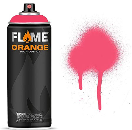 Flame Orange Spray Paint - Matt Acrylic 400ml Can Piglet Pink FO-310