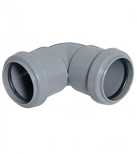 FLOPLAST 40mm Grey Pushfit Waste Pipe Knuckle - Bag of 2