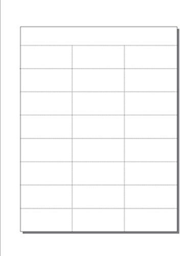 Print-Ready Shelf Tags - 1-1/4 x 2-13/16, 24-UP on 8-1/2 x 11 White 65-lb Cover, Microperfed for Separation - 250 Sheets