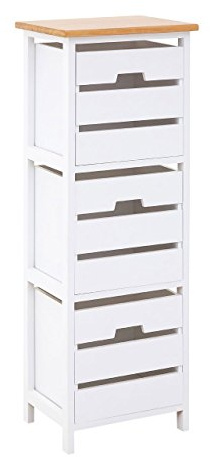 Premier Newport 3 Drawer Chest Stylish Storage Two Slatted Box Drawers Cut-out Handles