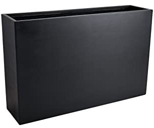 VIVANNO Pflanzkübel Raumteiler Sichtschutz Fiberglas ELEMENTO Anthrazit - 117x30x75