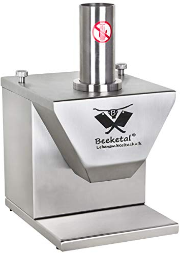 Beeketal 'CSB-3E' Profi Gastro Currywurst Schneider elektrisch mit Schnittstärkeneinstellung von 5-30 mm, Wurstschneider Gehäuse und Messer aus Edelstahl, 135 Watt Motor (wartungsfrei)