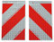 ORALITE Warnflaggen Set für LKW-Hubladebühnen rot-weiß von Orafol - Warnmarkierung für Ladebordwand rechtsweisend, linksweisend - gemäß § 53b StVZO - Truck Flags - Halterung optional (mit Halterung)