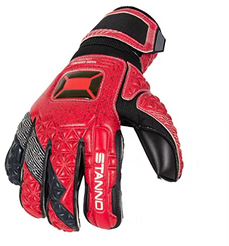 Stanno Torwarthandschuhe - Hartplatz RFH III - Zuverlässiger Griff - Handschuhe für Den Ehrgeizigen Torhüter - Perfekte Passform - Rot - Größe 10.5