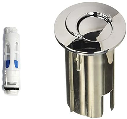 Roca Ah0003600R - Kit Mecanismo Descarga D1Dpar Recambio - Colleción De Baño - Porcelana - Mecanismos + Ah0001700R - Pulsador Doble Largo Nuevo
