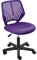 Yaheetech Purple Armless Computer Chair Mesh Office Chair with Back Support and Wheels for Students Study or Home Work