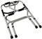 Identites Cadre de Marche Releveur Pliant, Améliore la Mobilité, Poignée Mousse Confortable, Facile à Plier, Pratique à Ranger, Structure en Aluminium, Poids max jusqu'à 135 kg, Hauteur Réglable
