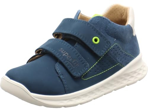 Superfit Jungen Breeze Lauflernschuhe, Blau Hellgrün 8020, 24 EU Weit