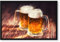 Pixxprint Zwei Maßkrüge Bier, Poster im Bilderrahmen, Format: 55x40cm, Kunstdruck gerahmt