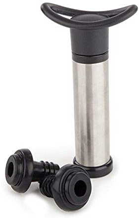 Diyfixlcd One pump two stopper red wine vacuum wine stopper for Bottled Wine, Metal, 6