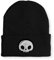 tshirtladen Kawaii Schädel Mütze lustiges Design Statement Wintermütze Beanie, Farbe: Black
