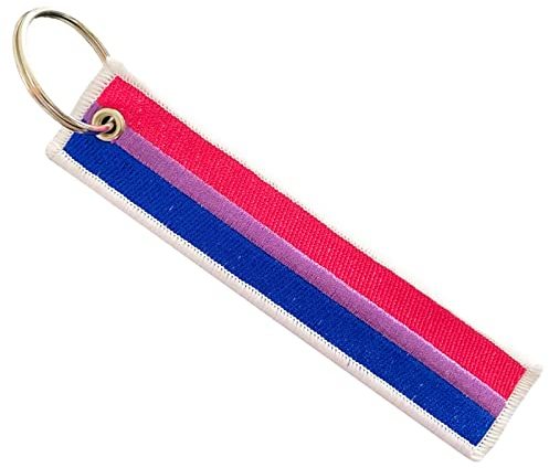 Zigvert Bisexueller Stolz Flagge Schlüsselanhänger, Bisexueller Schlüsselanhänger, Zubehör für Schlüssel, Tasche, Autos, Motorräder, Gepäck, Bisexuelle stolze Liebe, Bisexuell, Medium
