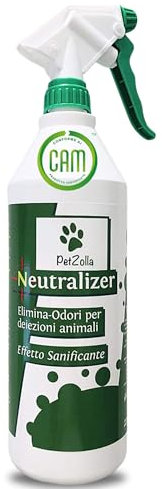 PetZolla Neutralizer - Elimina odori Sanificante Multiuso con Formula Brevettata, Efficace Contro Batteri e Cattivi Odori - 100% Sicuro per Animali Domestici