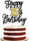 Xsstarmi 1 Pack Happy 16th Birthday Cake Topper Glitter Happy Sweet 16th Birthday Cake Pick Cheers to 16 Years for 16th Birthday Party Cake Decorations Supplies Gold