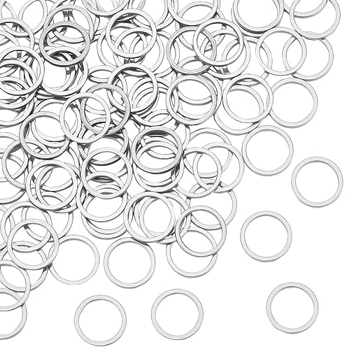 UNICRAFTALE 100 Stk 10mm Durchmesser 304 Edelstahl Verbindungsringe O Muster Runder Ring Kreisrahmen Verbindungsring Schmuck Verbindungsring Für Die Herstellung von Armbändern Halsketten Und Schmuck
