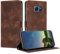 Mo-Beauty Handyhülle für Samsung Galaxy S7 Edge, PU Leder Brieftasche Klapphülle Magnetic Standfunktion Kartenfach Schutzhülle hülle für Samsung S7 Edge - Braun